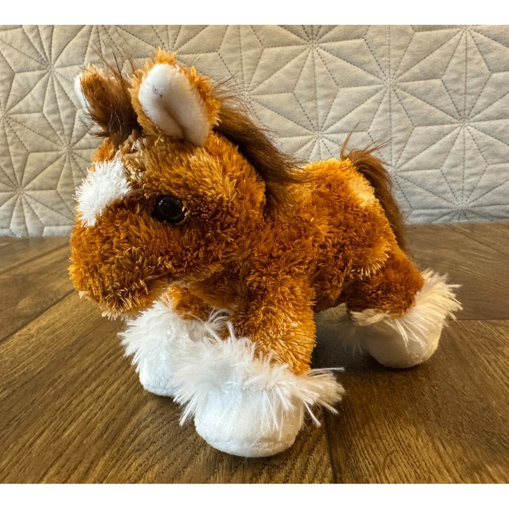 Aurora Horse Stuffed Animal Flopsy Clyde Clydesdale Plush Pony Toy